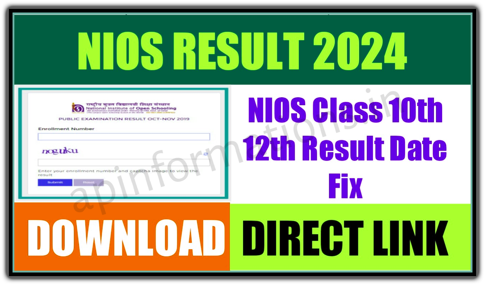 NIOS Admit Card 2024 Release